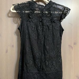 Black lace blouse